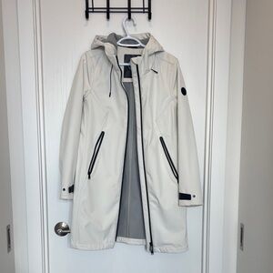 The Reset Cream Trench Coat with Hood